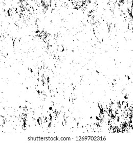 Wall fragment with scratches and cracks. Overlay grunge illustration over any design. Abstract grainy background with vintage effect