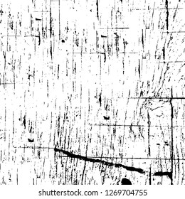 Wall fragment with scratches and cracks. Overlay grunge illustration over any design. Abstract grainy background with vintage effect