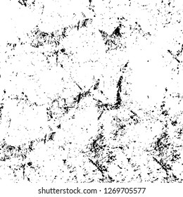 Wall fragment with scratches and cracks. Overlay grunge illustration over any design. Abstract grainy background with vintage effect