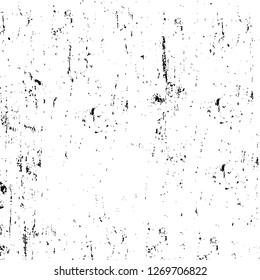 Wall fragment with scratches and cracks. Overlay grunge illustration over any design. Abstract grainy background with vintage effect