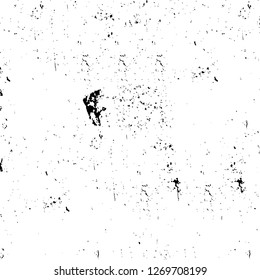 Wall fragment with scratches and cracks. Overlay grunge illustration over any design. Abstract grainy background with vintage effect