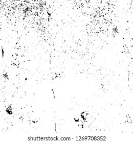 Wall fragment with scratches and cracks. Overlay grunge illustration over any design. Abstract grainy background with vintage effect