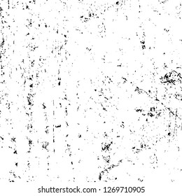 Wall fragment with scratches and cracks. Overlay grunge illustration over any design. Abstract grainy background with vintage effect