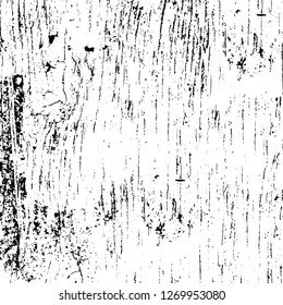 Wall fragment with scratches and cracks. Overlay grunge illustration over any design. Abstract grainy background with vintage effect