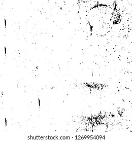 Wall fragment with scratches and cracks. Overlay grunge illustration over any design. Abstract grainy background with vintage effect