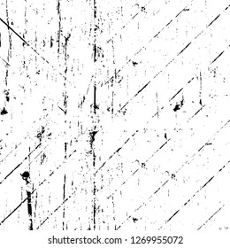 Wall fragment with scratches and cracks. Overlay grunge illustration over any design. Abstract grainy background with vintage effect