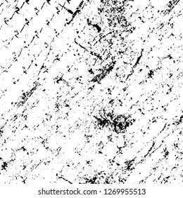 Wall fragment with scratches and cracks. Overlay grunge illustration over any design. Abstract grainy background with vintage effect