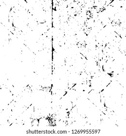 Wall fragment with scratches and cracks. Overlay grunge illustration over any design. Abstract grainy background with vintage effect