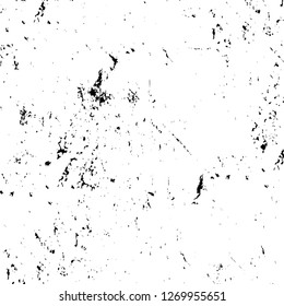 Wall fragment with scratches and cracks. Overlay grunge illustration over any design. Abstract grainy background with vintage effect
