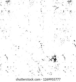Wall fragment with scratches and cracks. Overlay grunge illustration over any design. Abstract grainy background with vintage effect