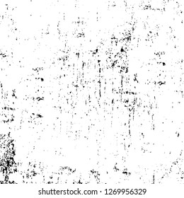 Wall fragment with scratches and cracks. Overlay grunge illustration over any design. Abstract grainy background with vintage effect