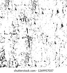 Wall fragment with scratches and cracks. Overlay grunge illustration over any design. Abstract grainy background with vintage effect