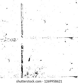 Wall fragment with scratches and cracks. Overlay grunge illustration over any design. Abstract grainy background with vintage effect