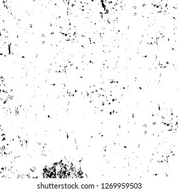 Wall fragment with scratches and cracks. Overlay grunge illustration over any design. Abstract grainy background with vintage effect