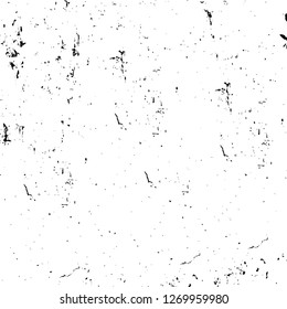 Wall fragment with scratches and cracks. Overlay grunge illustration over any design. Abstract grainy background with vintage effect