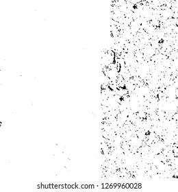 Wall fragment with scratches and cracks. Overlay grunge illustration over any design. Abstract grainy background with vintage effect