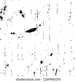 Wall fragment with scratches and cracks. Overlay grunge illustration over any design. Abstract grainy background with vintage effect