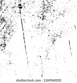 Wall fragment with scratches and cracks. Overlay grunge illustration over any design. Abstract grainy background with vintage effect