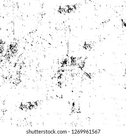 Wall fragment with scratches and cracks. Overlay grunge illustration over any design. Abstract grainy background with vintage effect