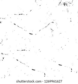 Wall fragment with scratches and cracks. Overlay grunge illustration over any design. Abstract grainy background with vintage effect