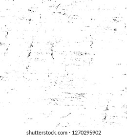 Wall fragment with scratches and cracks. Overlay grunge illustration over any design. Abstract grainy background with vintage effect