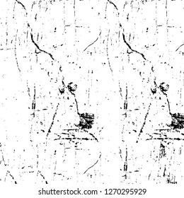 Wall fragment with scratches and cracks. Overlay grunge illustration over any design. Abstract grainy background with vintage effect