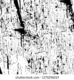Wall fragment with scratches and cracks. Overlay grunge illustration over any design. Abstract grainy background with vintage effect