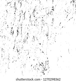 Wall fragment with scratches and cracks. Overlay grunge illustration over any design. Abstract grainy background with vintage effect