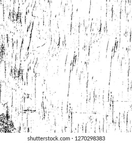 Wall fragment with scratches and cracks. Overlay grunge illustration over any design. Abstract grainy background with vintage effect