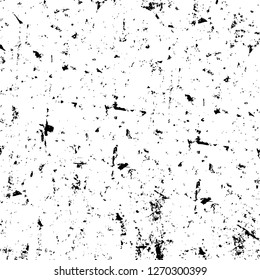 Wall fragment with scratches and cracks. Overlay grunge illustration over any design. Abstract grainy background with vintage effect