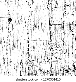 Wall fragment with scratches and cracks. Overlay grunge illustration over any design. Abstract grainy background with vintage effect