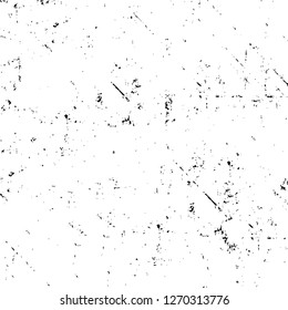 Wall fragment with scratches and cracks. Overlay grunge illustration over any design. Abstract grainy background with vintage effect