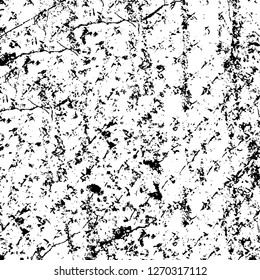Wall fragment with scratches and cracks. Overlay grunge illustration over any design. Abstract grainy background with vintage effect