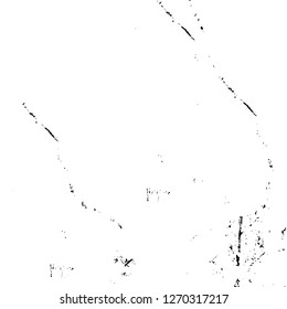 Wall fragment with scratches and cracks. Overlay grunge illustration over any design. Abstract grainy background with vintage effect