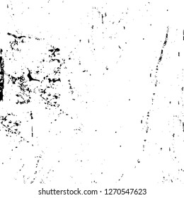 Wall fragment with scratches and cracks. Overlay grunge illustration over any design. Abstract grainy background with vintage effect