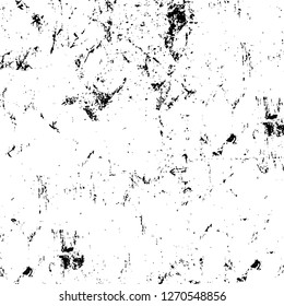 Wall fragment with scratches and cracks. Overlay grunge illustration over any design. Abstract grainy background with vintage effect