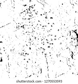 Wall fragment with scratches and cracks. Overlay grunge illustration over any design. Abstract grainy background with vintage effect