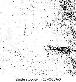 Wall fragment with scratches and cracks. Overlay grunge illustration over any design. Abstract grainy background with vintage effect