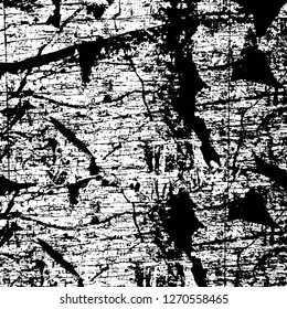 Wall fragment with scratches and cracks. Overlay grunge illustration over any design. Abstract grainy background with vintage effect