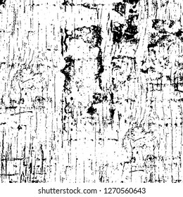 Wall fragment with scratches and cracks. Overlay grunge illustration over any design. Abstract grainy background with vintage effect