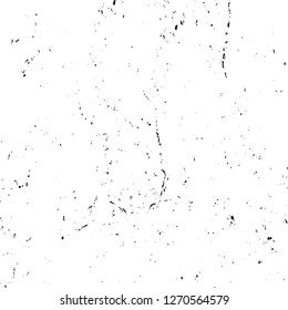 Wall fragment with scratches and cracks. Overlay grunge illustration over any design. Abstract grainy background with vintage effect