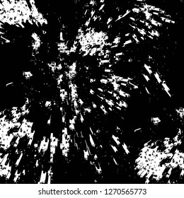 Wall fragment with scratches and cracks. Overlay grunge illustration over any design. Abstract grainy background with vintage effect