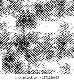 Wall fragment with scratches and cracks. Overlay grunge illustration over any design. Abstract grainy background with vintage effect