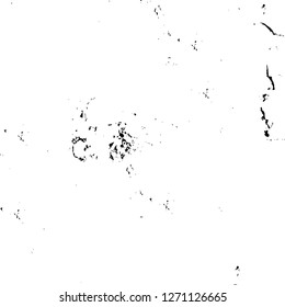 Wall fragment with scratches and cracks. Overlay grunge illustration over any design. Abstract grainy background with vintage effect