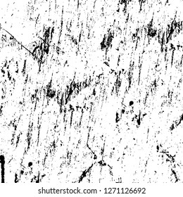 Wall fragment with scratches and cracks. Overlay grunge illustration over any design. Abstract grainy background with vintage effect