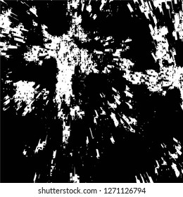 Wall fragment with scratches and cracks. Overlay grunge illustration over any design. Abstract grainy background with vintage effect