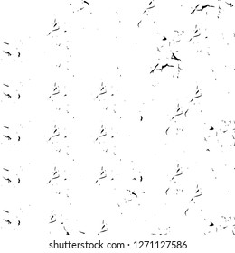 Wall fragment with scratches and cracks. Overlay grunge illustration over any design. Abstract grainy background with vintage effect