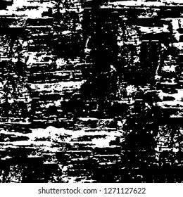 Wall fragment with scratches and cracks. Overlay grunge illustration over any design. Abstract grainy background with vintage effect