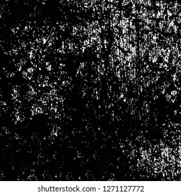 Wall fragment with scratches and cracks. Overlay grunge illustration over any design. Abstract grainy background with vintage effect