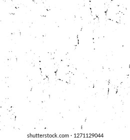Wall fragment with scratches and cracks. Overlay grunge illustration over any design. Abstract grainy background with vintage effect